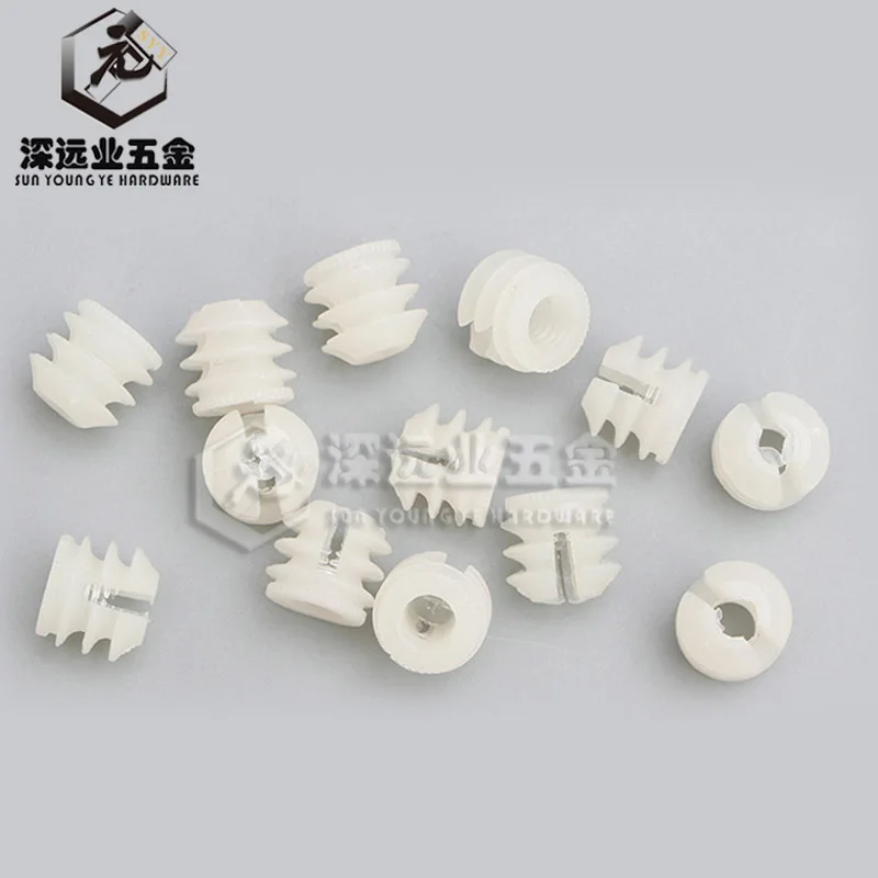 10Sets Furniture Side Connecting 40mm 35mm 32mm Cam Fitting Dowel Pre-inserted Nut Furniture Hardware Fitting 3 in 1