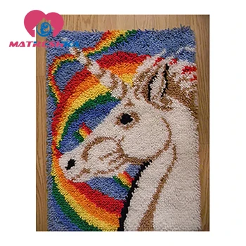 

unicorn needlework carpet embroidery latch hook rug kits carpet embroidery hook button package Foamiran crafts do it yourself
