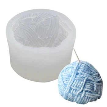 

Nonstick Knitting Ball Chocolate Ice Cream Molds Yarn Ball Shape Mousse Cake Silicone Mold DIY Soap Candle Pudding Pan