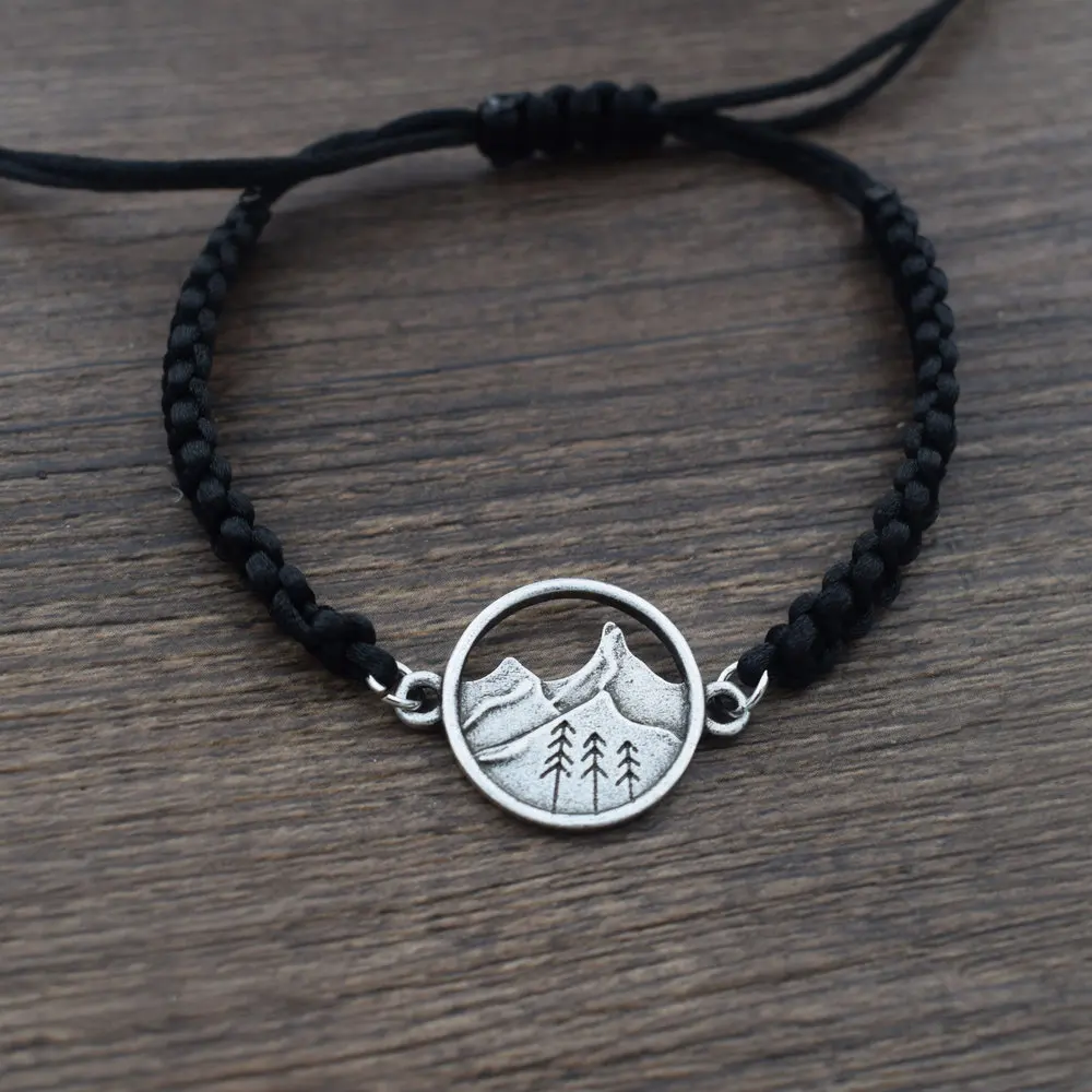 SanLan pine браслет с деревом горы природа лес минималистский Camper