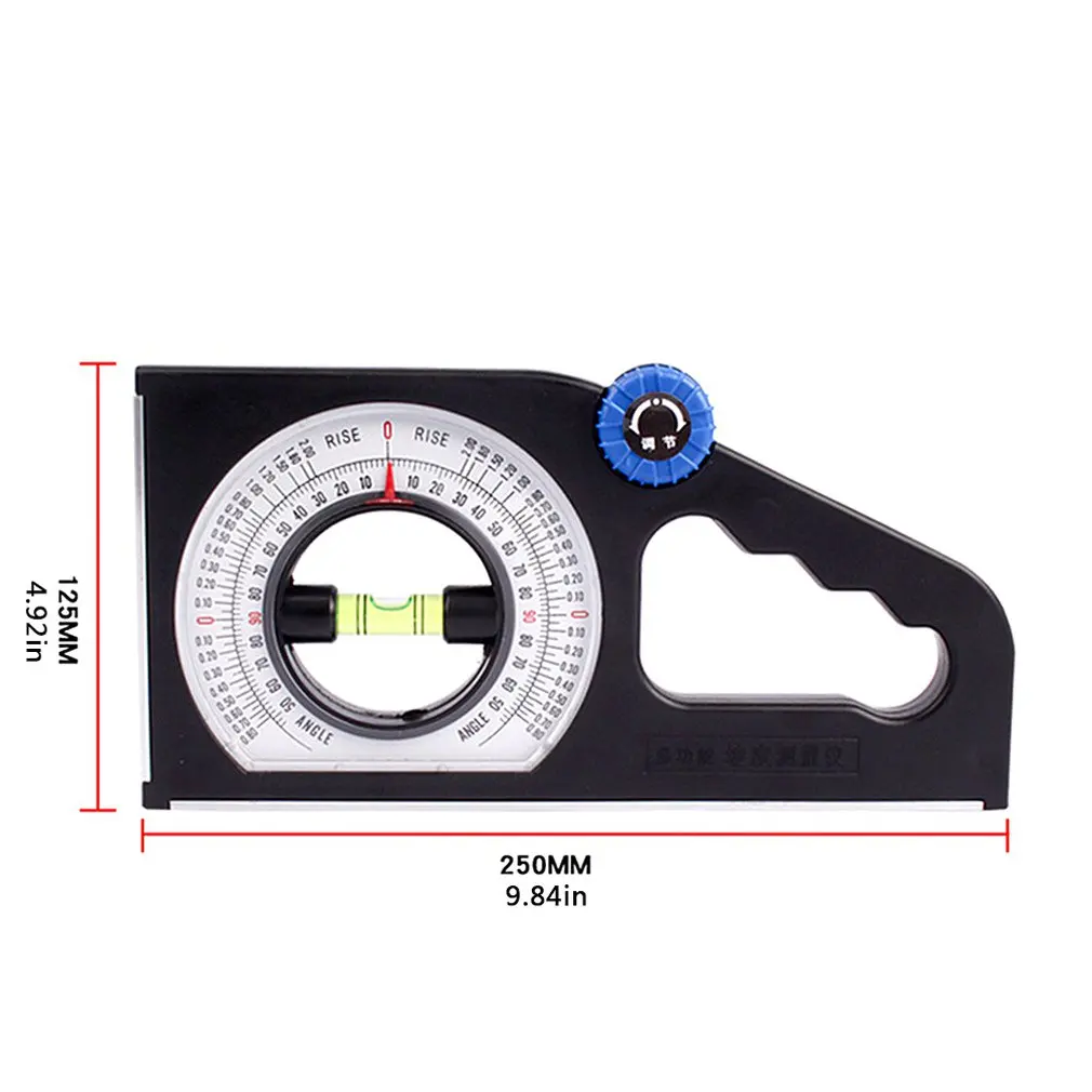 Многофункциональный Горизонтальный угол линейки уклон измерительный инструмент Универсальный конический транспортир деклинометр