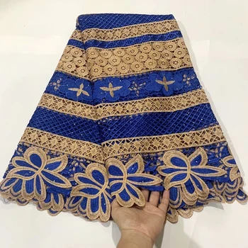 

African Guipure Lace Fabric African Cord Lace Fabric Water Soluble Dress Lace Stones Guipure Lace Fabric For Wedding dress