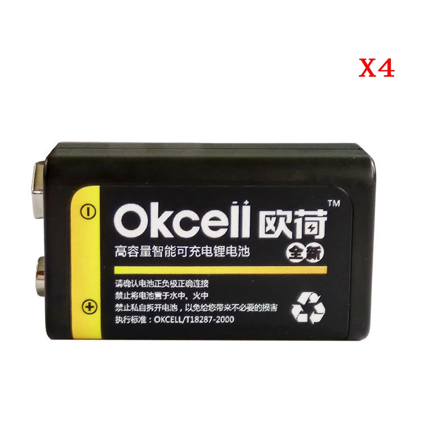 Красный JRGK OKcell 9V 800mAh для радиоуправляемого вертолета часть USB перезаряжаемая батарея Lipo для радиоуправляемого вертолета модель микрофона - Цвет: Красный