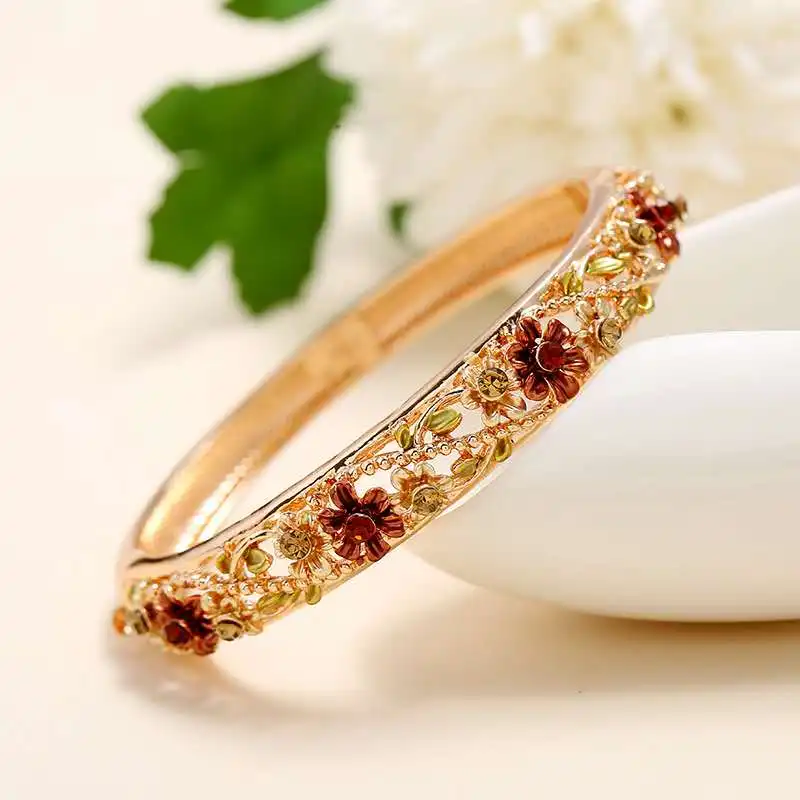 Дворцовый винтажный женский браслет ручная роспись изящная Открытый с полыми