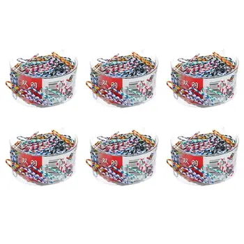 

1600pcs 28mm Colorful Paper Clips Zebra Stripe File Clamps School Supplies (160pcs/box, 10 Boxes in Total)