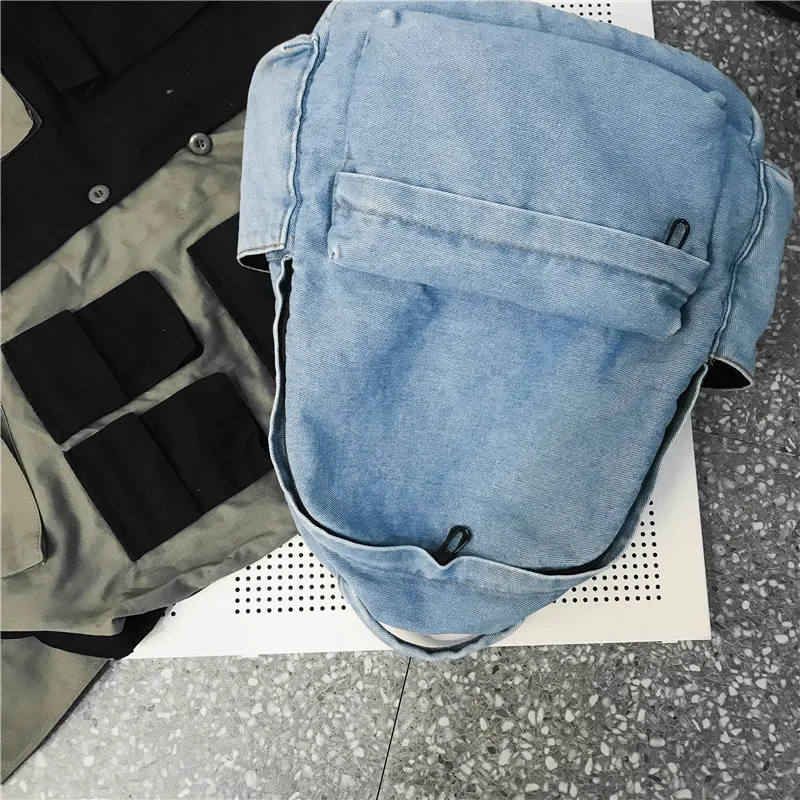 Women's Backpack Cowboy Children's Bag Denim Korean Version Shoulder Bags Teenager Girl College Student School For Men Rucksack