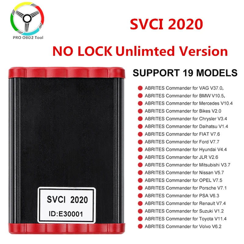 Программатор ключей SVCI2020 SVCI 2019 2018 2015 OBD2 программатор svci J2534 без ограничений abrites