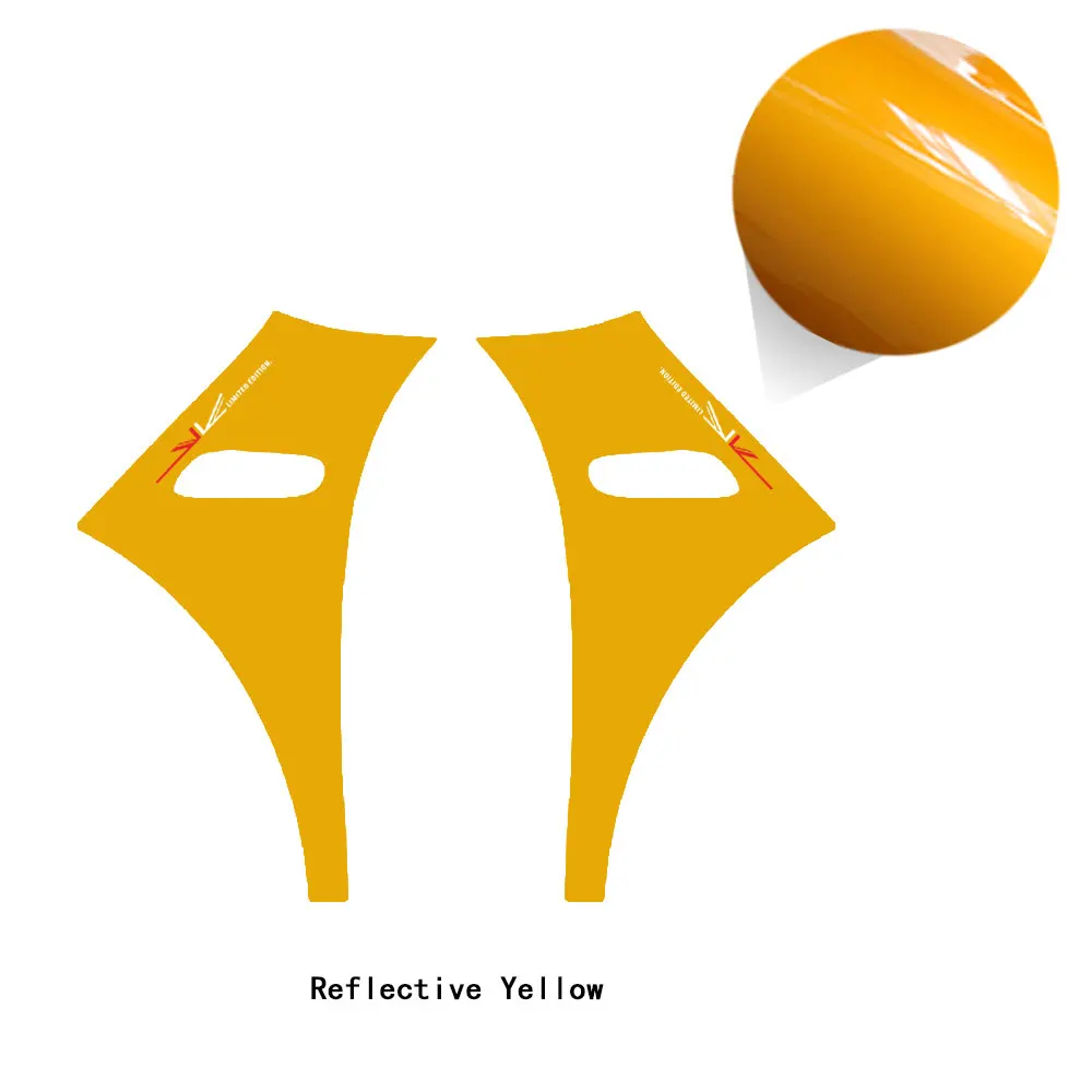 2 шт., автомобильная боковая пластина, крыло, наклейка, вентиляционное отверстие, отделка, потертости, Юнион Джек, стиль, декор для тела, наклейка для MINI Cooper F55 F56, аксессуары - Название цвета: reflective yellow