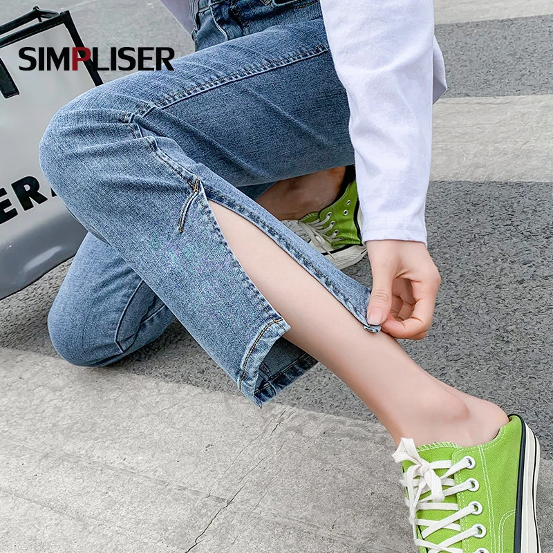 Push Up Jeans Women Stretch Jeans Trousers Ankle length Capri Pants Plus Size 32 Lady Skinny Jeans Pants Denim Blue Split Jeans Push Up Jeans Women Stretch Jeans Trousers Ankle length Capri Pants Plus Size 32 Lady Skinny Jeans Pants Denim Blue Split Jeans