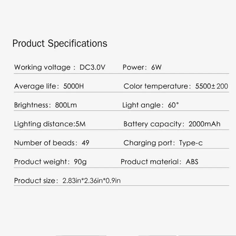 Upgraded Photographic Lighting 5500K soft light board 2000mAh 49 LED Video Photography Lights 14 Screw (2)