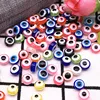 NEW 50pcs/lot 8mm 10mm Jewelry Resin Spacer Flat Beads Mixed Evil Eye Pattern Beads for Jewelry Making ► Photo 3/5
