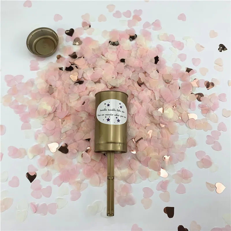 Daah47 Rose Gold 10 шт./упак.; декор в виде золотистых металлических пуш-ап Confettis контейнер Confetti Poppers Свадьба День рождения бакалавра вечерние торжеств - Цвет: Daah47 Rose Gold