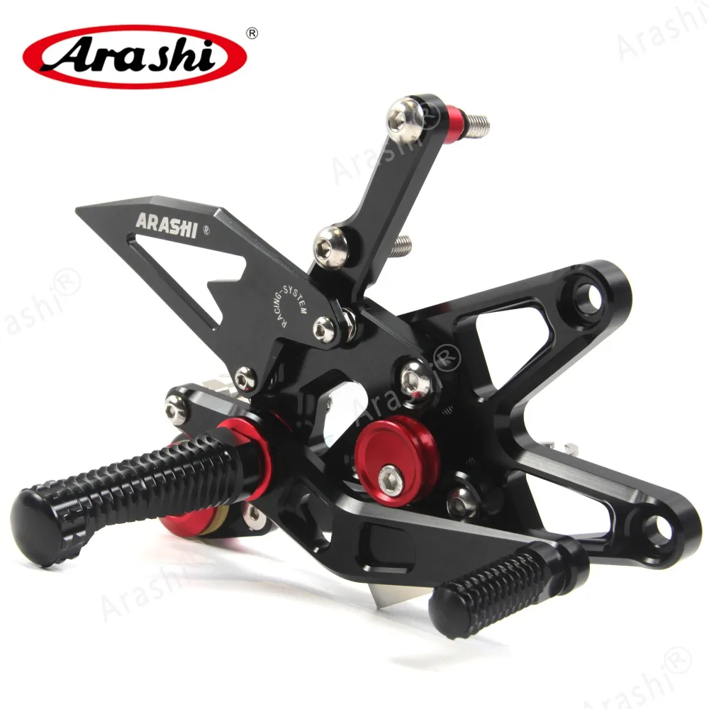 ARASHI CNC Регулируемые подножки для TRIUMPH DAYTONA 675 675R 2013- подножки Rider Rearset алюминий золото