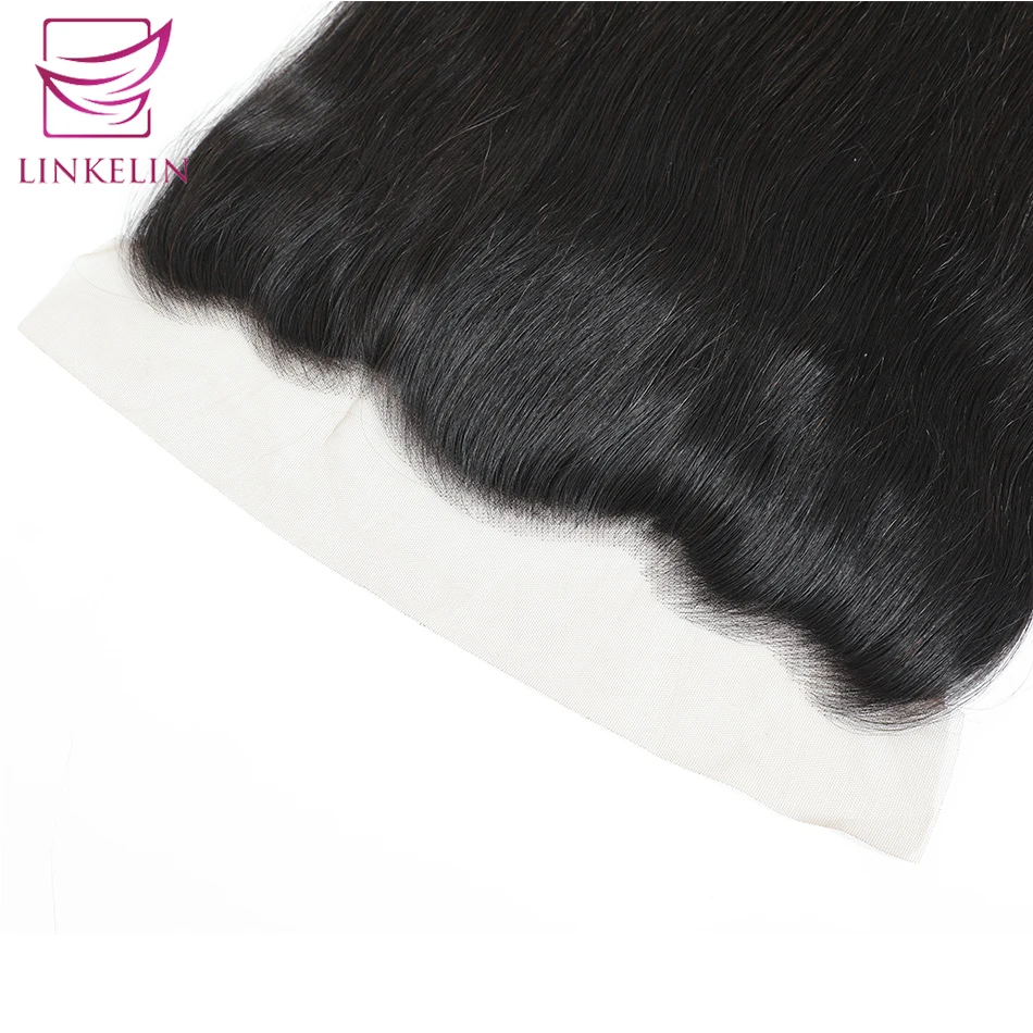 LINKELIN HAIR  Brazilian Straight Hair Frontal Lace Closure 13*4 Ear to Ear Closure 130% Destiny Remy Hair Free Shipping