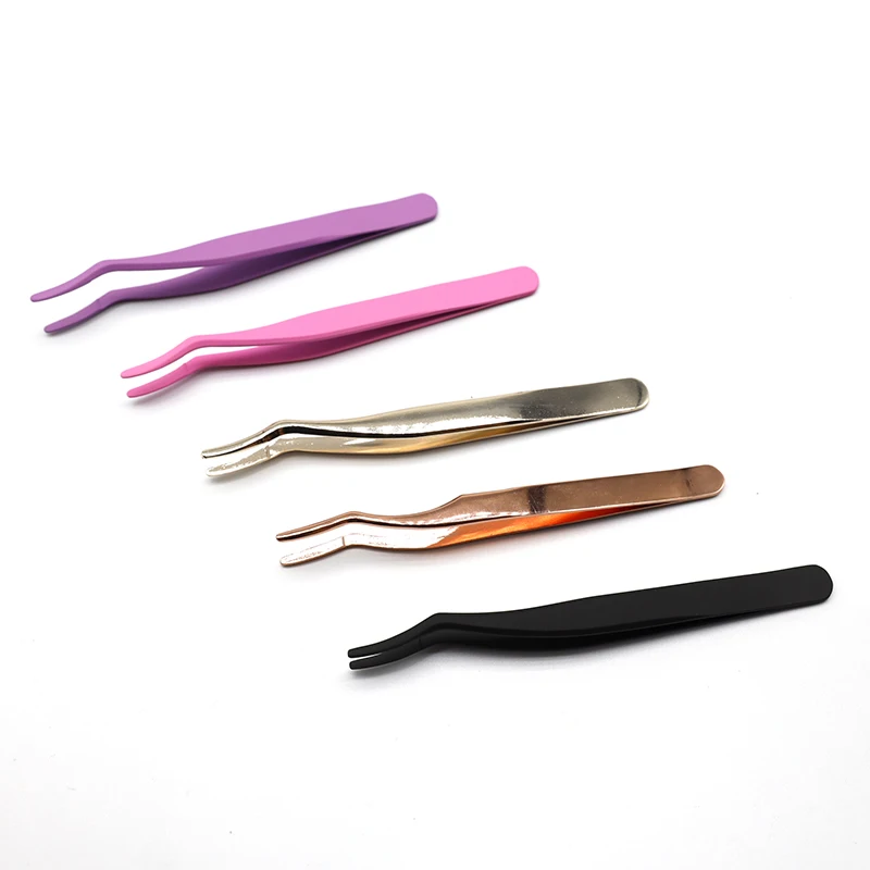 Stainless Steel Eyelashes Tweezers Professional For Lashes Extension
