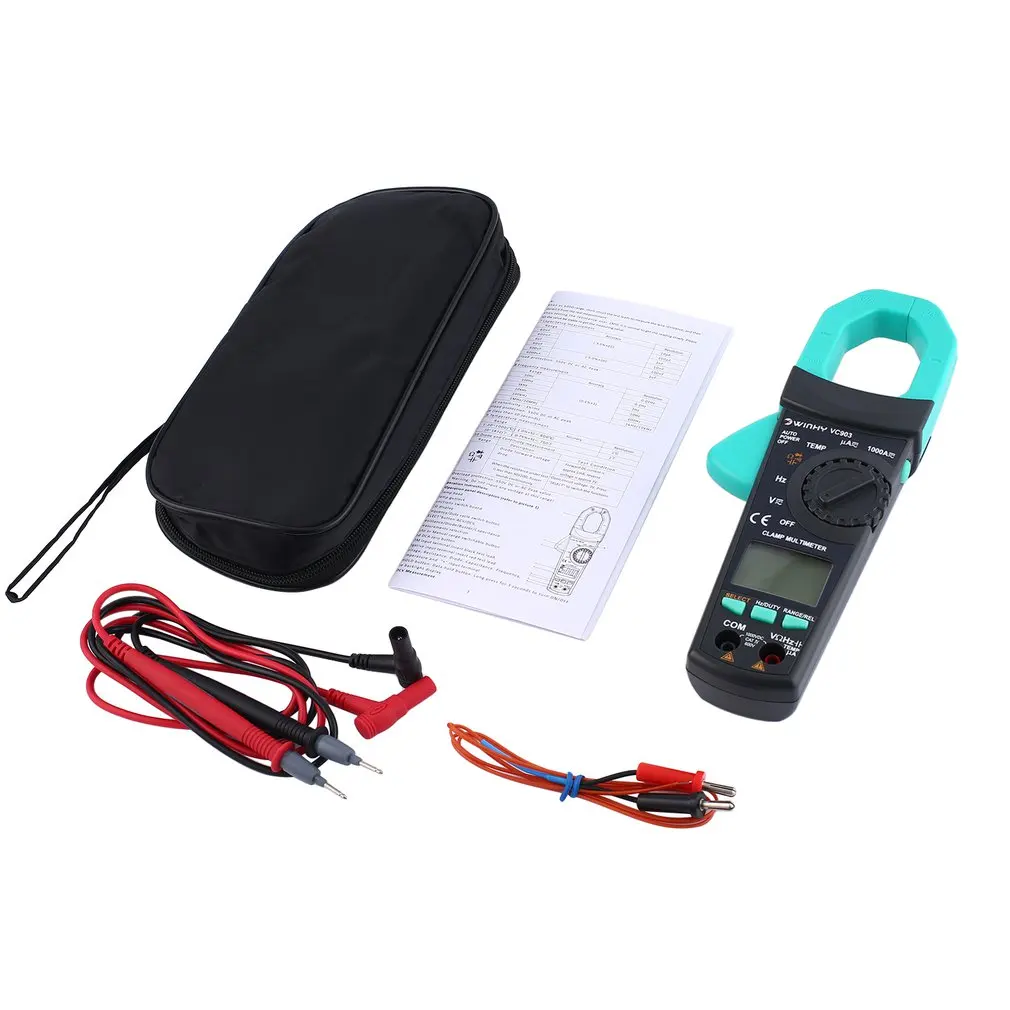 

Digital Clamp Meter VC902 DC/AC Volt Amp Ohm Diode Mini Multimeter Ammeter Multitester Current Voltage Resistance Tester Probe