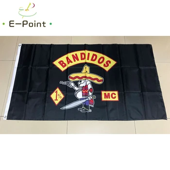 

Bandidos Motorcycle Club Flag 2ft*3ft (60*90cm) 3ft*5ft (90*150cm) Size Christmas Decorations for Home Flag Banner Gifts