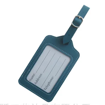 

Baggage Fashion ID Straps Luggage Tag Travel PU Leather Checked Boarding Holder Suitcase Letter Portable Label Address