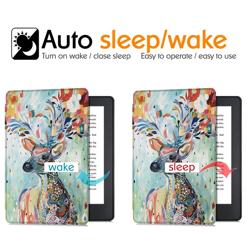 BOZHUORUI чехол для 6," Kobo Aura H2O Edition 2 электронные книги ридер-Модный Цветной Магнитный смарт-чехол с автоматическим выключением/пробуждением