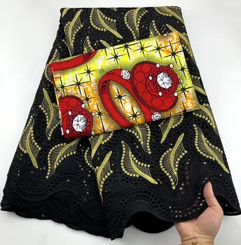 

Beautiful swiss voile lace ankara fabric real wax african fabric swiss lace fabric 2.5+3yards cotton fabric for dress CC-A53