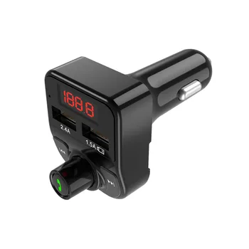 

Car Cigar Plug Bluetooth FM Transmitter MP3 Player Radio Adapter Kit USB Charger Dual USB Fast Charger Car Accessories #Ger