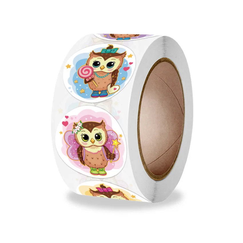 100-500Pcs Cartoon Animals Sticker for Kids Classic Toy Decoration Cute owl School Teacher Supplies Reward Encouragement Sticker