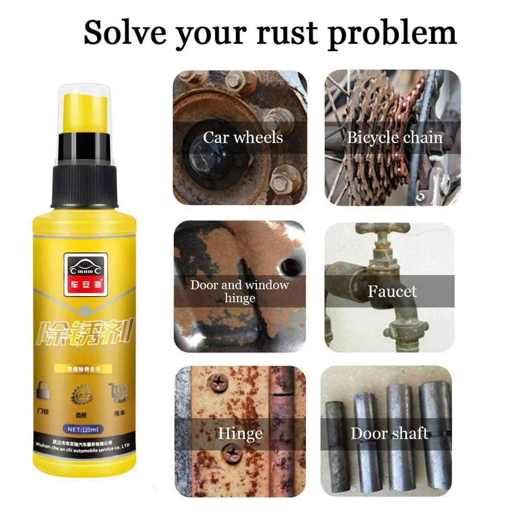 Metal Rust Cleaner Spray Car Machine Gear Derusting Detergent Metal Maintenance Polishing Cleaning Rust-proof Liquid Limpiador