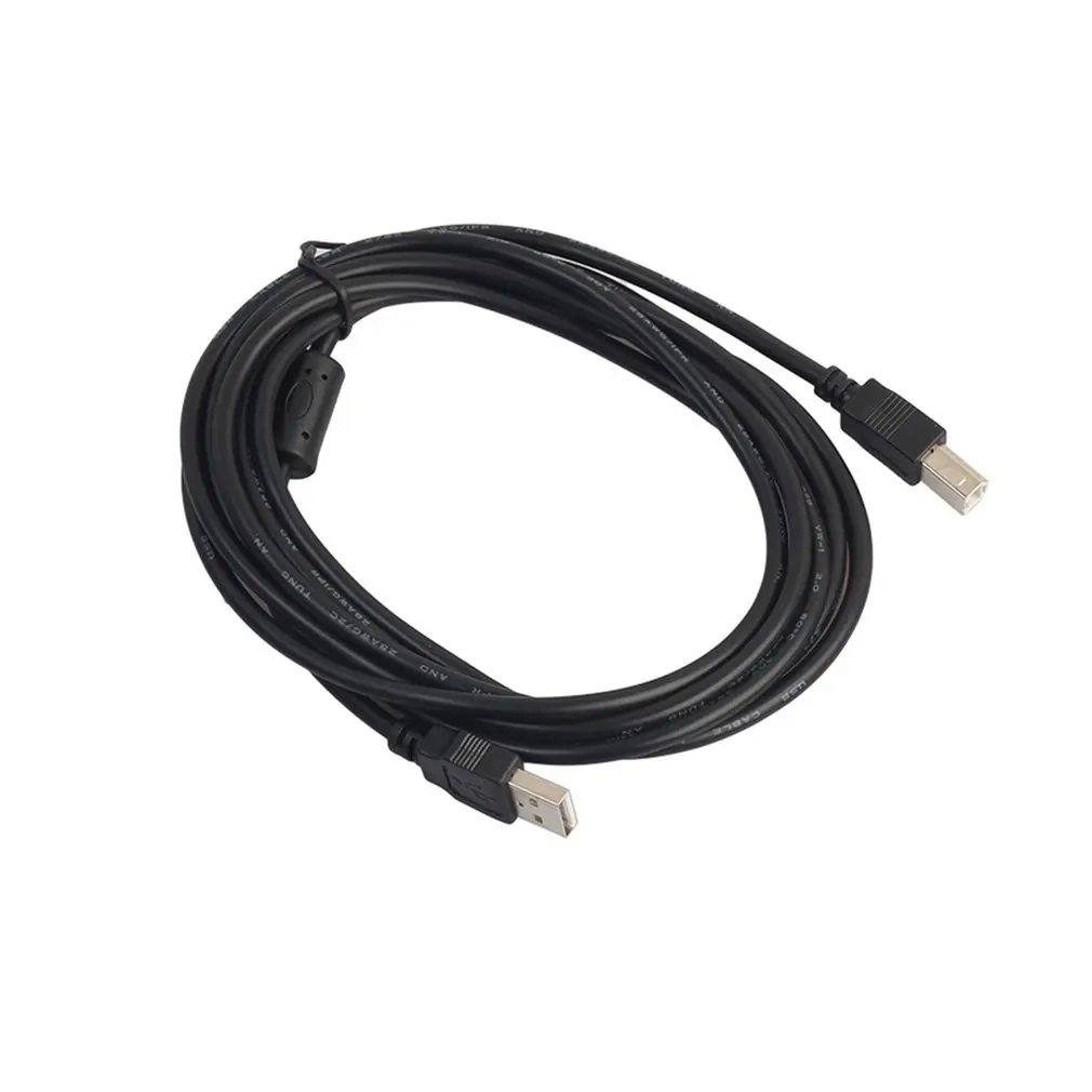 New 1.5m 3m USB 2.0 AM-TO-BM High Speed Cable Lead A to B Long Black Shielded Compatible Printer Scanners Hard Disk Stable