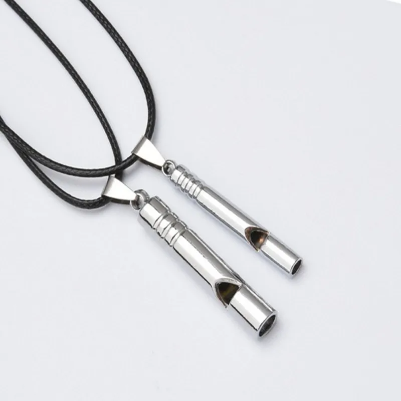 Emergency Whistle Titanium Emergency Whistle Loud Portable Keychain Necklace EDC Keyring for Emergency Survival Outdoor Hiking Camping