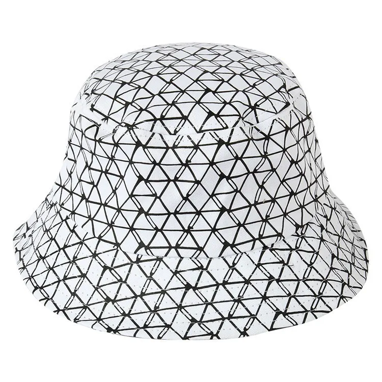 Cotton Three-dimensional Diamond Lattice Bucket Hat Fisherman Hat Outdoor Travel Hat Sun Hats For Men Women