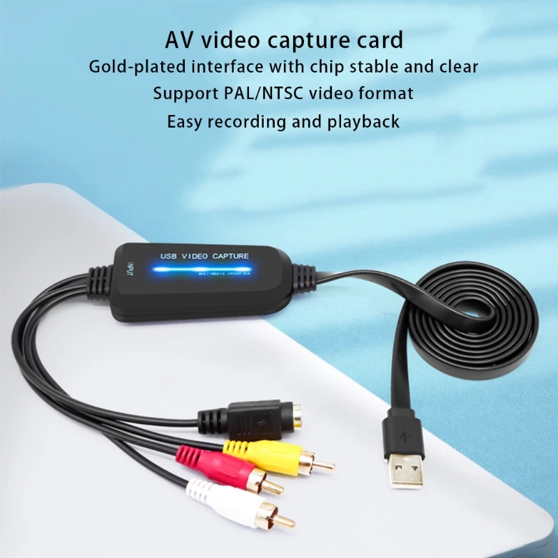 Video Capture Adapter VHS to Digital Converter USB 2.0 Video Converter Card VHS VCR to Digital