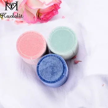 

Kuololit 5PC/lot Velvet Round Jewelry Boxes for Women handmade Ring Boxes for Wedding Engagement Bridal Gift New arrival 2020