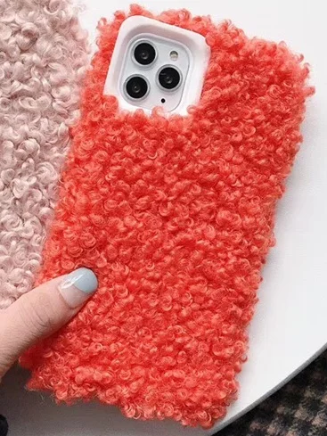 GlamPhone чехол сплошной цвет плюшевый чехол для телефона для iPhone11Pro/Max X XS Max XR Мягкий силиконовый чехол для iPhone11 7 8 6 6s Plus чехол - Цвет: Оранжевый