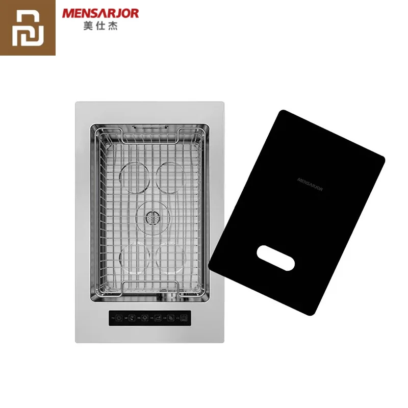 Youpin-máquina de limpieza de fregadero de cocina MENSARJOR, suministro de agua automático, drenaje ultrasónico, lavado de ondas, Control inteligente mediante aplicación Mijia