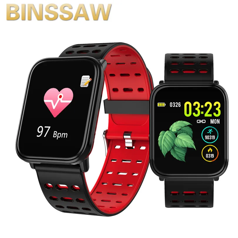 

BINSSAW 2020 New T6 Smart Watch Fitness Tracke Band IP68 Waterproof Smart watch Men Women Clock for iPhone IOS Android Phone