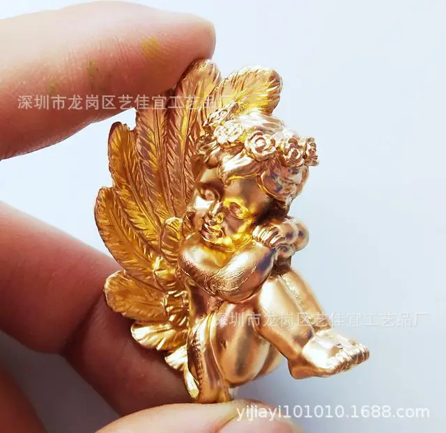 European Cute Little Angel Gold Abacus Creativity Travel Souvenir Kitchen Home Decoration 3D Fridge Magnet Sticker Accessories - Цвет: 3.5X4.8CM