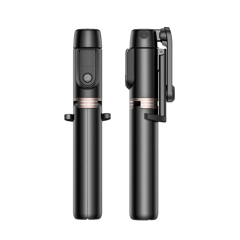 Black Рок 360 Вращающийся штатив монопод селфи палка Bluetooth 3,0 с кнопкой палка для селфи для Android 5,0 для iPhone 6 7 8 Plus iOS 7,0 - Цвет: Black