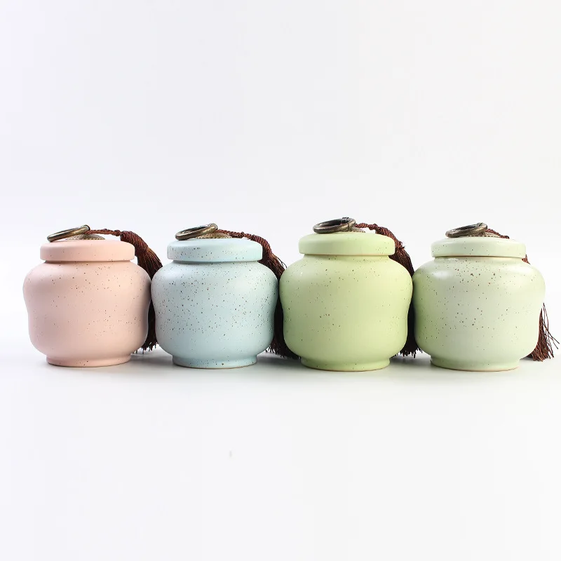 

Manufacturers Direct Selling Ceramic Multi-Coloured Glaze Tea Containers Sealed Storage Jar Tea Set Tea Ceremony a Generation of