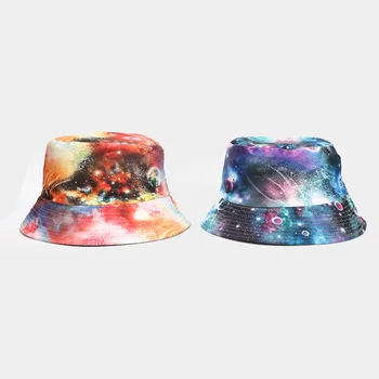 

Graffiti Galaxy Hat Street Fashion Cotton Bucket Hats Sided Wearing A Visor 2