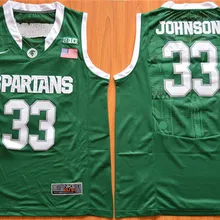 Горячая Распродажа Мичиган Стейт Спартанс Магия Джонсон 33 горячая Распродажа-зеленый Размер S, M, L, XL, 2XL, 3XL ДЖЕРСИ