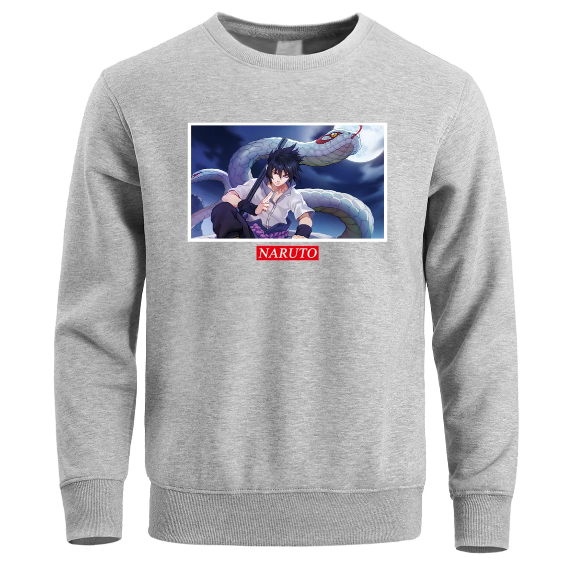 Наруто японского аниме мужские толстовки кофты Саске Aoda Crewneck Толстовка Пуловер