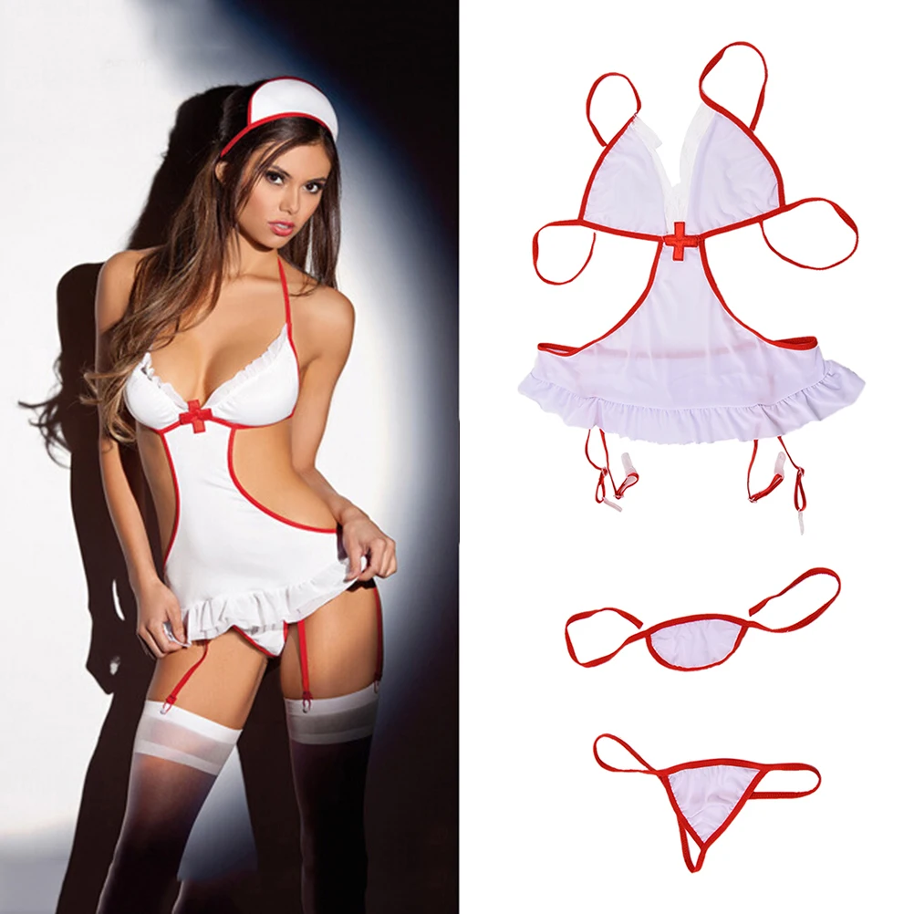 Cosplay&ware 1 Set Women Hot Erotic Costumes Role Play Nurse Uniform Sexy Lingerie Underwear Not Including Socks -Zentai shop online Hec03111e46544e13af34c125fa8709a4l.jpg