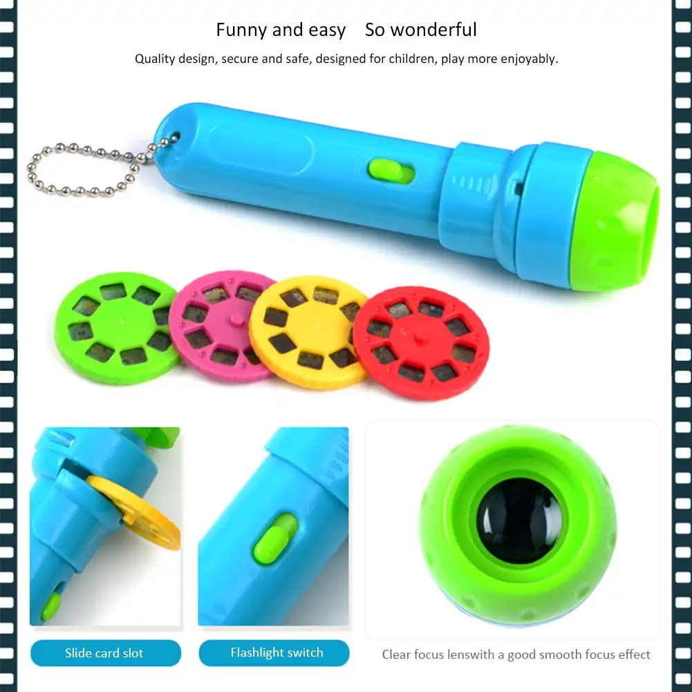 Beste Mideer Mini Projector Fakkel Educatief Licht Up Speelgoed Voor Kinderen Kids Ontwikkelen Spelen Slapen Verhalen Voeren Set Kind Gift