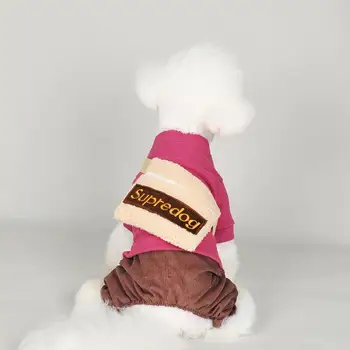 

New Dog Cat Jumpsuit Hoodie Backpack Design Pet Puppy Coat Jacket Autumn Clothes Outfit 2 Colours