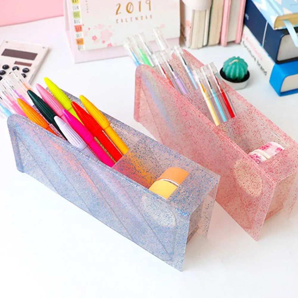 

MeterMall Diagonal Pen Holder Desk Desktop Storage Box Stationery Rack