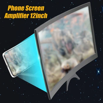 

12" HD Stend Enlarged Screen Mobile Screen Schermo Para Celular Amplifying Holder Curved Rack Movie Fashion 3D Screen Magnifier