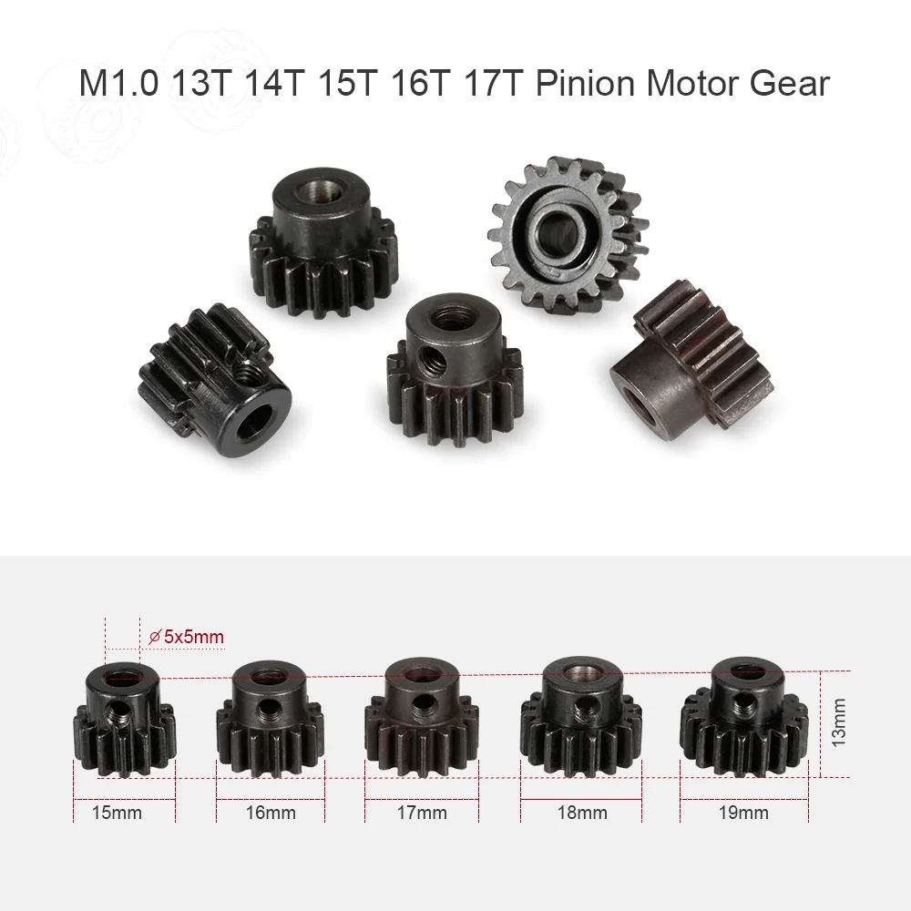 High quality ZD Racing M1.0 13T 14T 15T 16T 17T Metal Pinion Motor Gear for 1/8 RC Car Spare Parts accessories | Игрушки и хобби