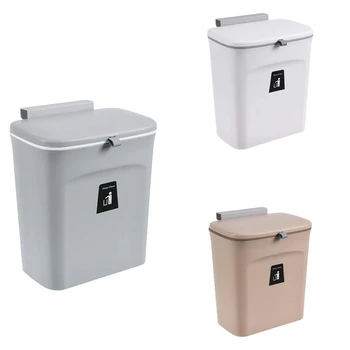 

Kitchen Compost Bin for Counter Top or Under Sink, Hanging Small Trash Can with Lid,Mountable Indoor Compost Bucket