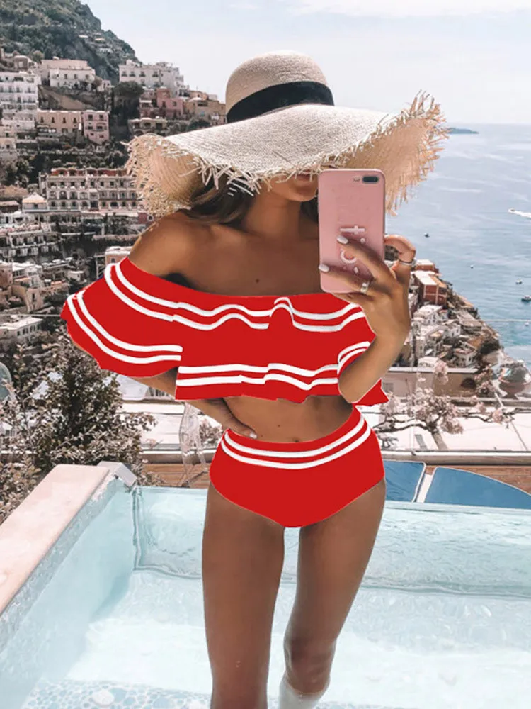 Women's high waist bikinis set sexy two-piece separates ladies bikini push up swimsuit bikinis 2020 mujer push up 30D10 (4)