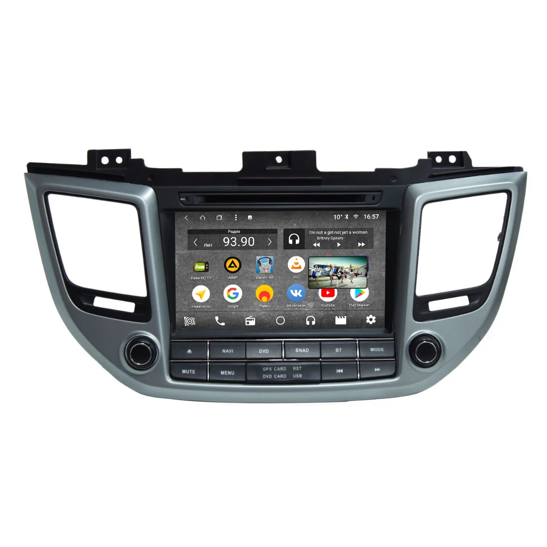 Штатная магнитола Parafar с IPS матрицей с DVD для Hyundai Tucso
